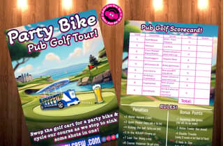 Belfast: 2-stündige Pub-Golf-Tour mit dem Party-Bike (BYOB)
