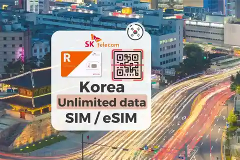 South Korea: Unlimited Data and Voice eSIM Card