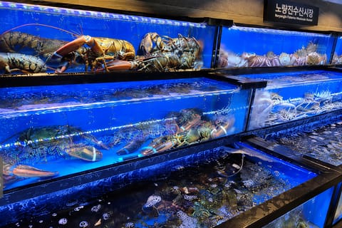 Seafood Market Tour & Wine Dinner with a Sommelier