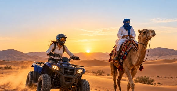 Agadir: Desert Quad Bike & Camel Ride With Moroccan Tea