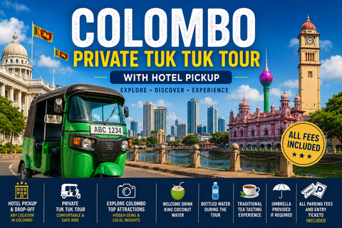 Colombo: Private Tuk Tuk Tour with Hotel Pickup