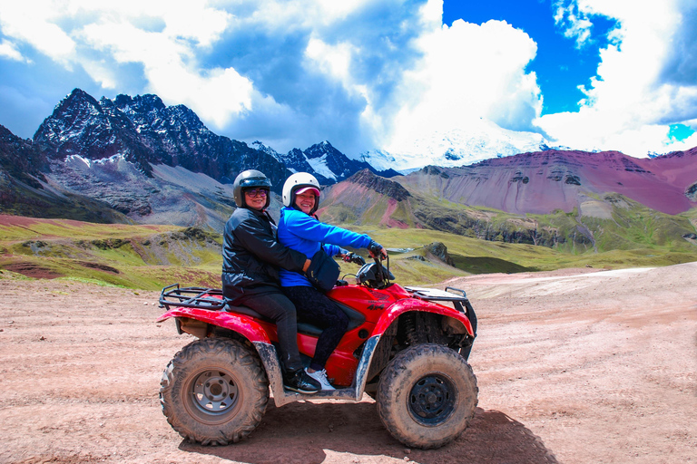 From Cusco: Red Valley and Rainbow Mountain Tour on ATVs Red Valley and Rainbow Mountain Tour by ATV Double