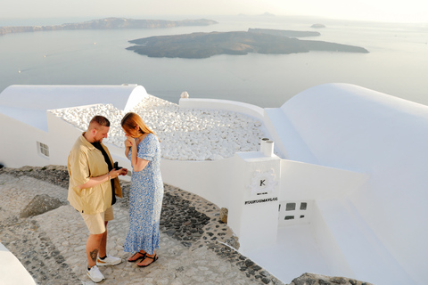 Voorstelfotograaf in Santorini90 minuten + 45 foto&#039;s op 2 locaties