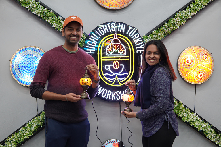 Antalya: Traditional Mosaic Lamp & Candle Holder Workshop Traditional Turkish Mosaic Desk Lamp