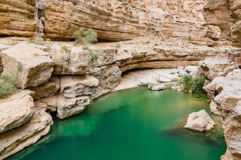 From Muscat: Private Wadi Shab & Bamah Sinkhole Day Trip Wadi Shab Adventure & Bamah Sinkhole –Oman’s Natural Wonders