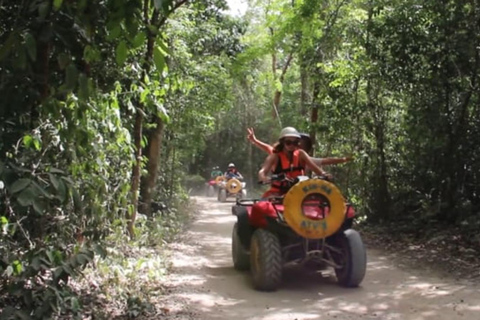 A melhor aventura de Cancún com quadriciclo, tirolesa e cenote!