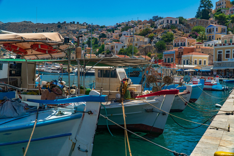 Desde Lindos: Casco antiguo de Rodas y viaje en lancha rápida a Symi