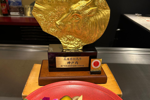 Osaka: Kobe-biff Teppanyaki-upplevelse med guideOsaka: Kobe Beef Teppanyaki-upplevelse med guide