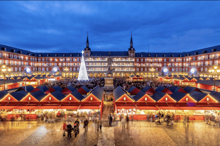 Madrid kerstlichtentour in een tuktukMadrid kerstlichtentour in een Tuk Tuk