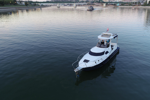 Belgrade: Private Boat Cruise on Two City Center Rivers ALL DAY Private luxury boat day cruise +FREE DRINKS+TRANSFER