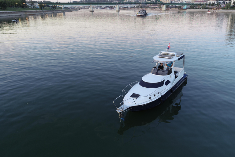 Belgrade: Private Boat Cruise on Two City Center Rivers ALL DAY Private luxury boat day cruise +FREE DRINKS+TRANSFER