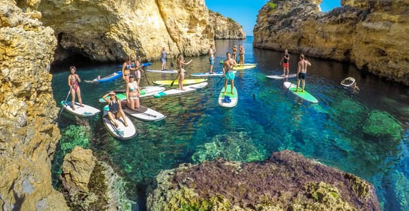 Ibiza: Stand-Up Paddle Boarding Trip to Secret Caves