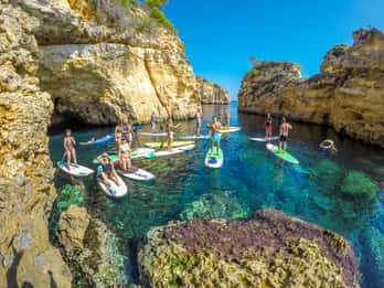 Ибица: Поездка на Stand-Up Paddle Boarding к секретным пещерам