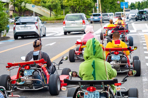 Passeio de kart em Shibuya com traje engraçado