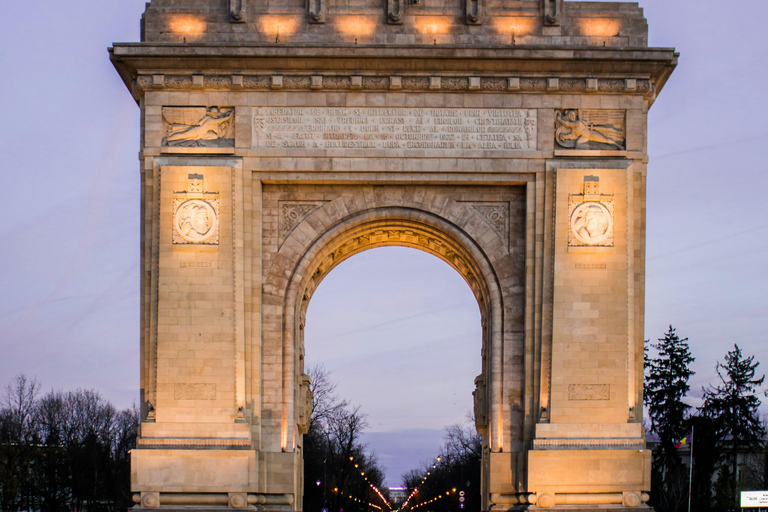 Bucarest : mine de sel de Slanic et visite citadine avec prise en charge à l'hôtelVoyage en minivan