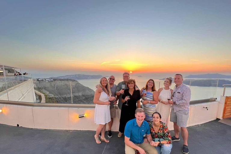 Santorini: Aventura de vinho em 3 vinícolas e 12 degustações de vinhoTour particular ao pôr do sol às 16h