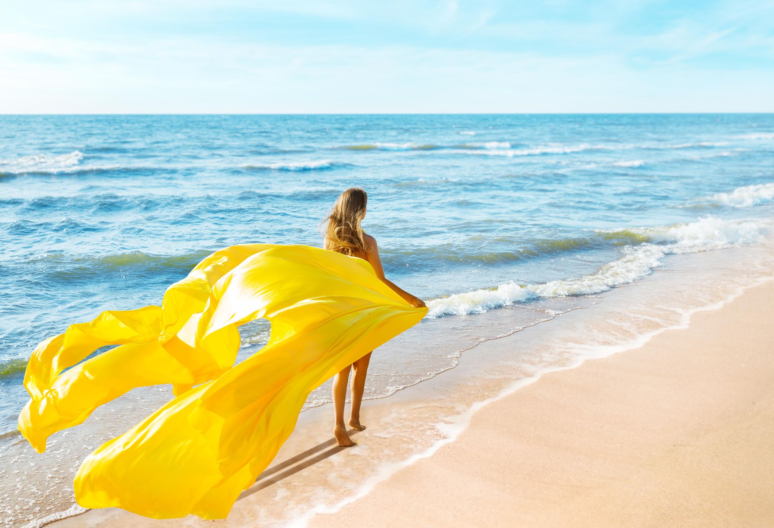 Gran Canaria: Fotoshooting mit fliegendem Kleid in den Sanddünen