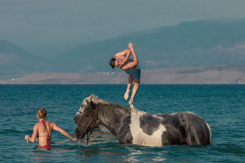 Corfu: Horseback Swimming Experience