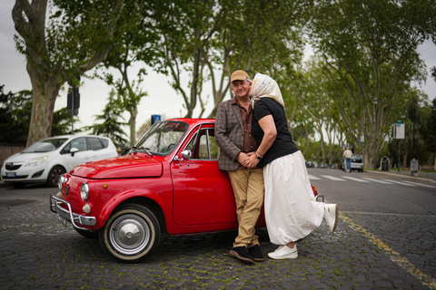 Rome : Visite guidée de la Fiat 500 avec photographeVisite privée