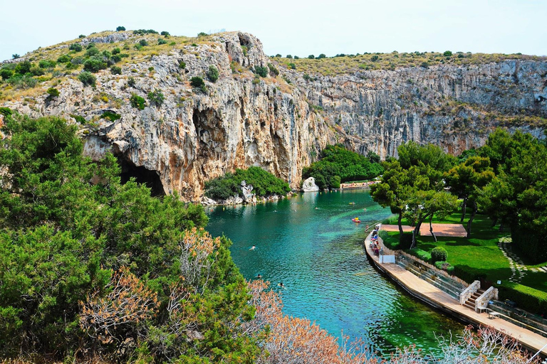 Lake Vouliagmeni Thermal Spa and Lycabettus Panoramic Sunset Sunset Tour