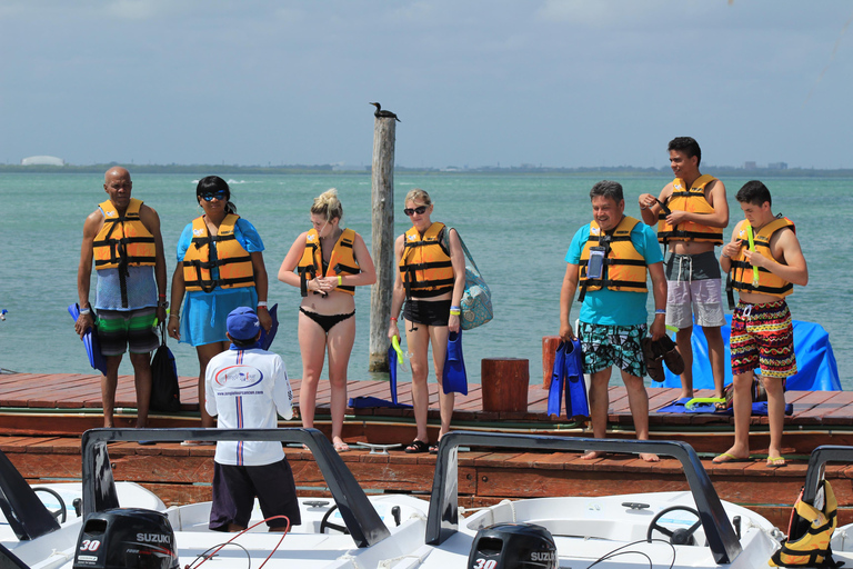 Cancun: Dschungel Tour Abenteuer mit Speedboat und Schnorcheln.