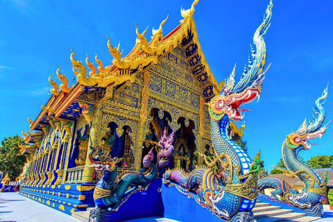 Chiang Mai : Temples du Bouddha blanc, du Bouddha bleu et du Grand Bouddha à Chiang Rai