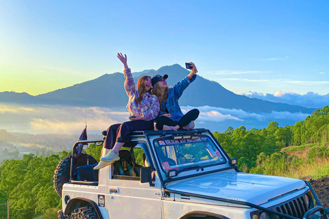 Ubud: Mount Batur Sunrise Tour – Jeep or Trekking Option Ticket Natural Hot Spring (Meeting point) + Without Hotel Tf