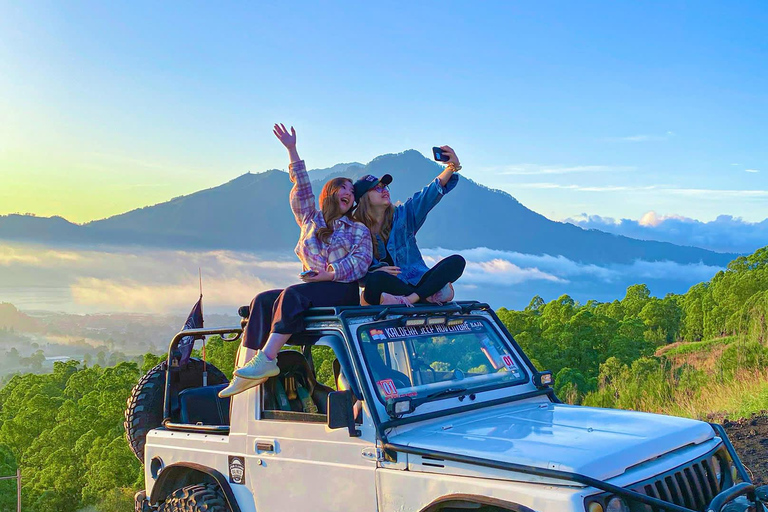 Ubud: Mount Batur Sunrise Tour – Jeep or Trekking Option Ticket Natural Hot Spring (Meeting point) + Without Hotel Tf