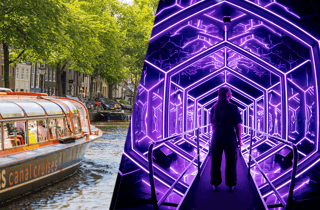 Amsterdam: Grachtenfahrt & AMAZE Amsterdam Kombi-Ticket