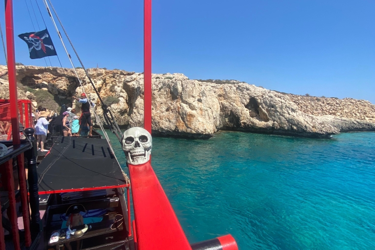 Sunset Pirate Cruise From Protaras: Blue Lagoon & Turtle Bay