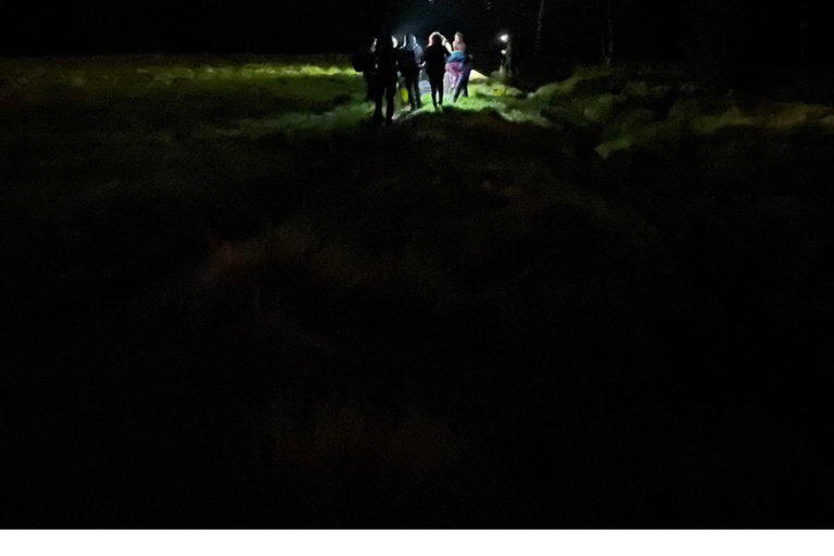 Vista nocturna de Sofía, excursión de montaña al Pico Kamen del.