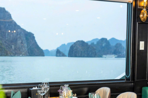 Hanoi: Aurora Halong Day Cruise - Lunch, Kayak, Swim, Cave from Halong: Cruise with Buffet, Kayaking (No transfer)