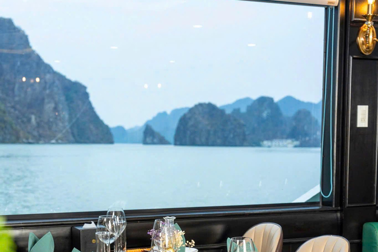 Hanoi: Aurora Halong Day Cruise - Lunch, Kayak, Swim, Cave from Halong: Cruise with Buffet, Kayaking (No transfer)