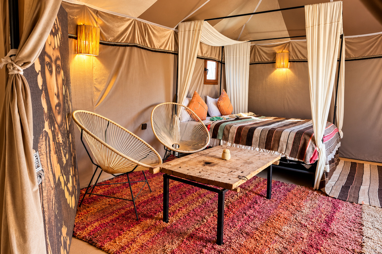 Marrakech to Fes: 3-Day Sahara Desert Tour, Camel & Buggy Option 2 — Luxury Sahara Camp