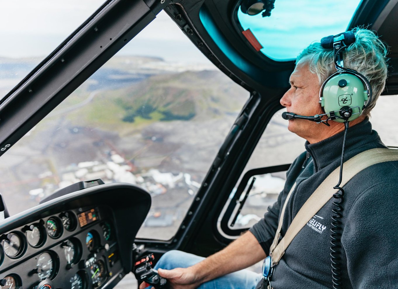 Fra Reykjavik: Helikoptertur i det nye vulkanske område