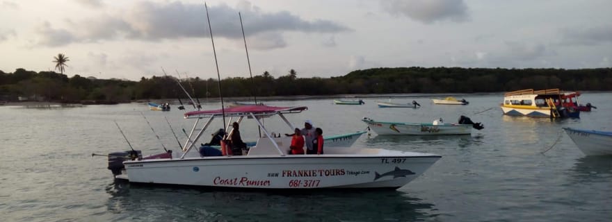 Tobago : sortie en bateau le long de la côte, snorkeling et punch