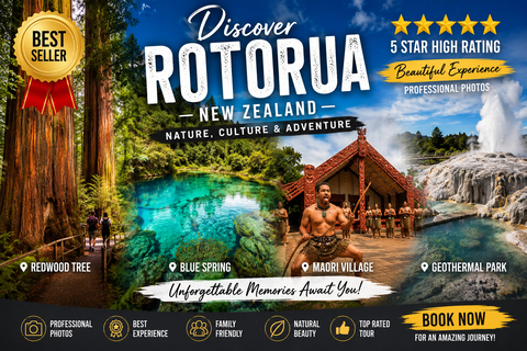 Auckland to Rotorua Private Custom Tour & Hotel Pickup