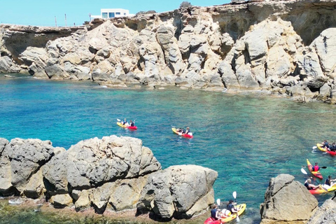 Ibiza: Sea Cave Tour with Guided Kayaking and Snorkeling Ibiza sea cave tour: guided kayaking and snorkeling route.