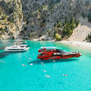 Rhodos: Kreuzfahrt nach Symi & St. George's Bay mit Hoteltransfer