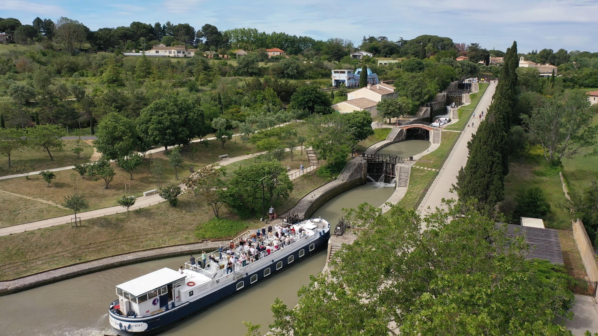 Béziers: Kanalbootfahrt auf dem Canal du Midi