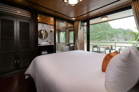 3 Tage und 2 Nächte Ha Long Bay Kreuzfahrt mit privatem BalkonSchicke Standard Suite mit eigenem Balkon