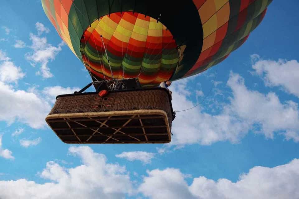 Fahrt mit dem Heißluftballon