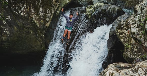 El Yunque Rainforest Waterslide, Rope Swing & Cliff Jumps