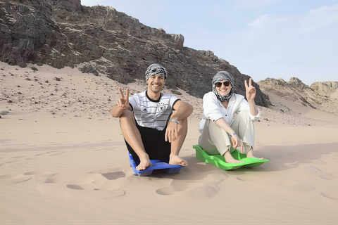 Hurghada: Mount Shaib El Banat Tour with Sandboarding Sand boarding and hiking & camel ride
