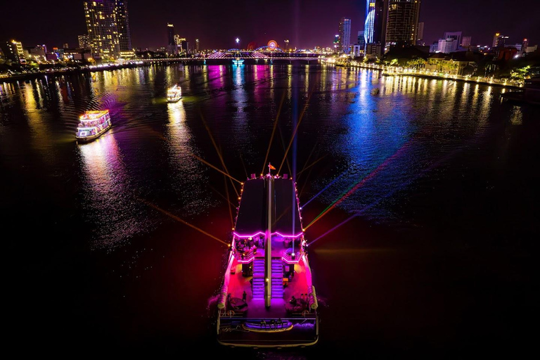 Da Nang: Crociera Poseidon con cena e spettacolo del ponte del dragoIngresso combinato e bevande (senza cibo)