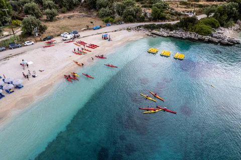 Lefkada: Blue Cave Kayak Tour with a Taste of Greece