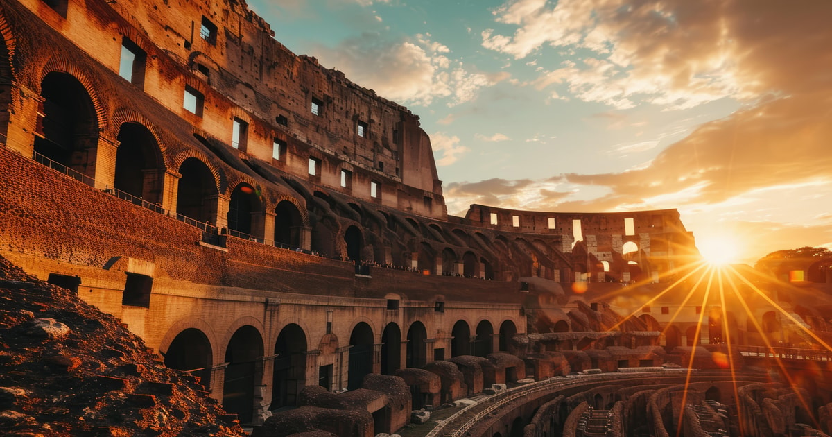 coliseo al atardecer