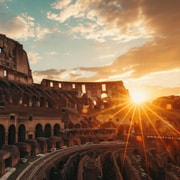 coliseo al atardecer