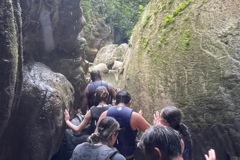 San Juan: Caves & Waterfall Adventure in Charco Azul
