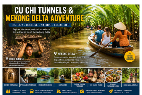 Underground & Overwater: Exploring Cu Chi & the Mekong River PRIVATE MEKONG DELTA FULL DAY 8 HOURS